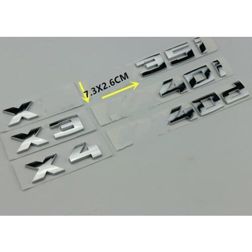 3D ABS for BMW M M1 M2 M3 M4 M5 M6 X1M X3M X4M X5M X6M M50i M30d M35i Emblem Car Trunk Badge Sticker X5 E70 Car Assessoires