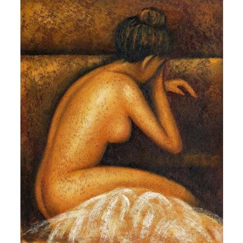 Abstract Art Oil Painting Nude Woman Painting Regret Home Decoration Canvas Painting for Living Room Handpainted
