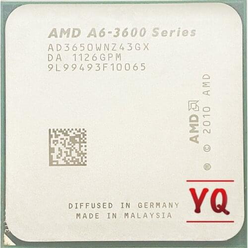 AMD A6-Series A6-3650 A6 3650 2.6 GHz Quad-Core CPU Processor AD3650WNZ43GX Socket FM1