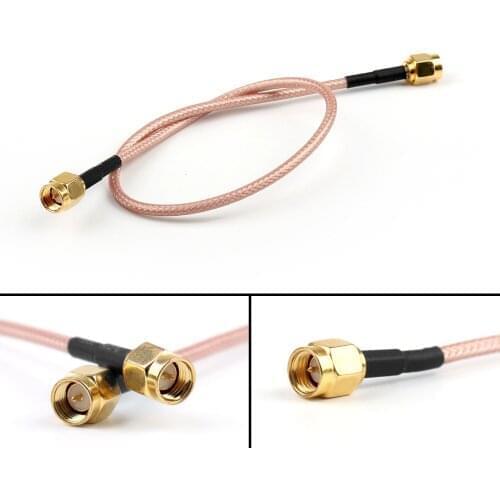 Areyourshop 1Pcs 30cm RG316-D Double SMA Male Plug to SMA Male Shield Jumper Pigtail Cable 12in