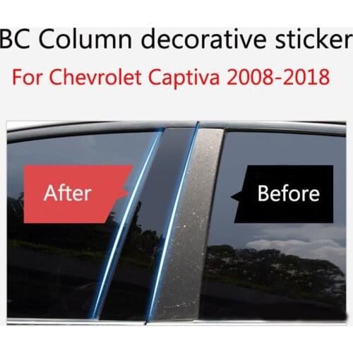 Car Accessories BC column window pillar Trim Decoration trim Sticker Case For Chevrolet Captiva 2008-2018 Car styling
