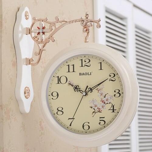 Double Face Large Wall Clock Room Decor Vintage Wall Watch Digital Clocks Mechanism Modern Design Home Decoration Accessories