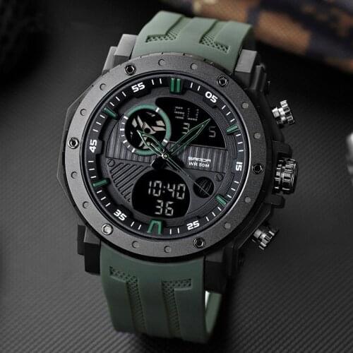 New Multi-function Sports Watches for Men Alloy Case Led Digital Watch Fashion Waterproof Military Clock Outdoor Wristwatches
