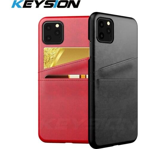 KEYSION Phone Case For iPhone 11 Pro Max Cover PU Leather Luxury Wallet Card Slots Back Capa For iPhone11 Pro 2019 Fundas New
