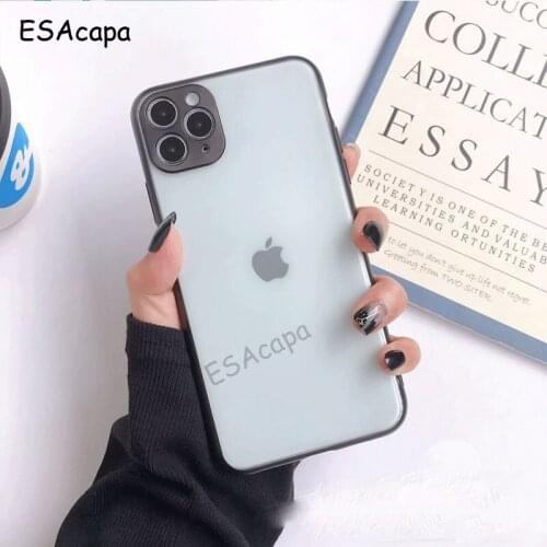 For iPhone 12 11 Pro Case Plating TPU Full Protection Lens Phone Case For iPhone 12 Mini 12 11 Pro Max XS Mas Matte Back Cover
