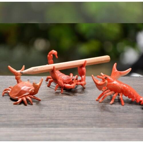 New Japanese Creative Cute Crab Pen Holder Weightlifting Crabs Penholder Bracket Storage Rack Gift Stationery