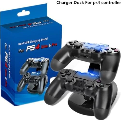 Dual USB Charge Dock For Sony Playstation 4 game Controller for ps4 Gamepad Double Charging Charger For PS4 Games Accessories