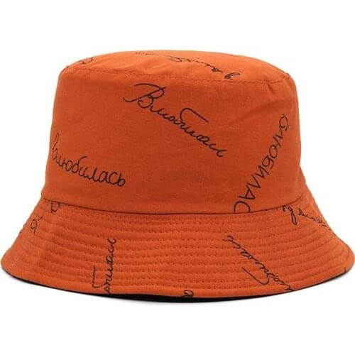 LDSLYJR Cotton Fashion Joker Letter Bucket Hat Fisherman Hat Outdoor Travel Hat Sun Cap Hats for Men and Women 405