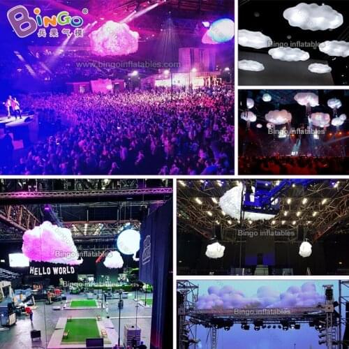 Customized 2.3X1.3X1.5m inflatable cloud balloon/ lighted inflatable cloud hanging/ cloud shape balloon - toys