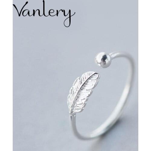 Creative Style Boho Feather Rings For Women Men Adjustable Ring Fashion Charm Jewelry Wholesale 2021
