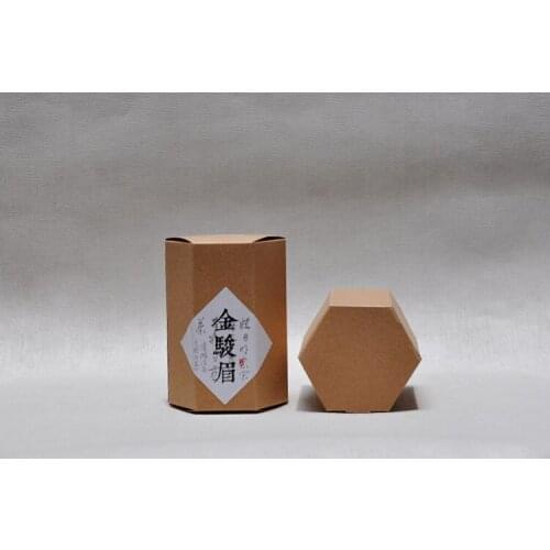 Brown Hexagon Kraft Paper Event Gift Pack Box For Candy Snack Biscuit Tea Package 4*11+6cm 20Pcs/ Lot Retro Craft Paper Box