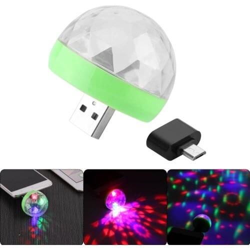 Mini USB Led Light Crystal Portable Stage Light For Christmas Party Holiday Colorful Stage Lighting DJ Laser Projector Effect