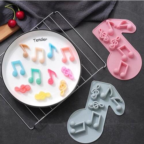 Music Notes 3D Silicone Molds DIY Kitchen Ice Cube Tray Chocolate Soap Molds Cake Decorating Tools Kitchen Baking Accessories