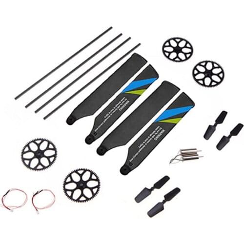 RC Helicopter V911S Spare Part Kit V911S Blade Propeller Gear Motor Tail Blade Motor Wire for Wltoys V911S Helicopter Accessory