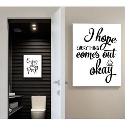 New Water Closet Wash Room Toilet Paper Patent Funny Poster Vintage Canvas Print Wall Art Picture Painting Modern Bathroom Decor