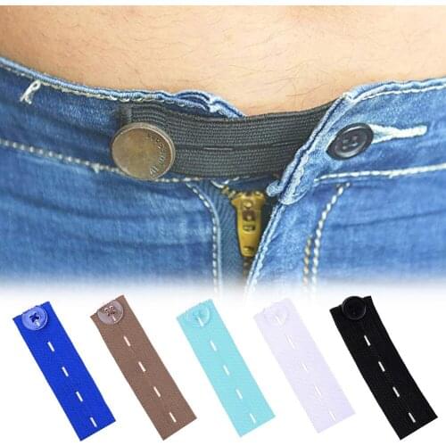 New 1Pcs Elastic Waist Extender Strong Adjustable Pants Button Easy Fit Extender Button Pant Elastic Extender Hot sell