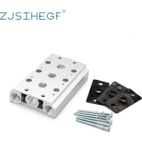 Pneumatic Solenoid Valve Manifold Base Board Air Exhaust Plate Airtac Type 200M 4V210-08 4F 6F 8F 10F 12F