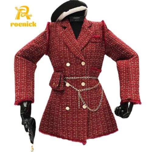 ROENICK Women's Coats With A Collar