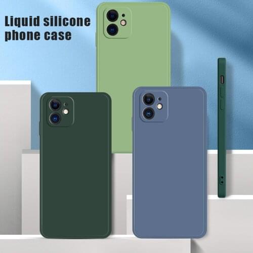 Soft Liquid Silicone Case For iPhone 11 Pro Max XS XR X 6 S 6S Case For iPhone 12 11 Pro Max XR XS MAX X Yellow Cover Coque