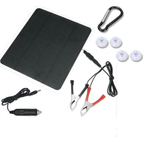 BUHESHUI 6W 12V/5V Solar Panel Solar Charger For Mobile Phone/ 12V Car Boat Battery Charger