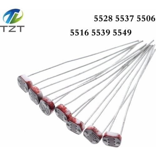 100pcs 5528 LDR Photo Light Sensitive Resistor Photoelectric Photoresistor GL5528 5537 5506 5516 5539 5549 For Arduino