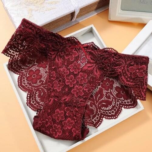 4pcs/lot Panties Woman Underwear Briefs Sexy Lace Breathable Female Panty Panties Underwear For Women Solid Sexy Lace Briefs