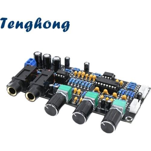 Tenghong PT2399 Digital Microphone Amplifier Board Reverberation Karaoke OK Reverb Amplifier Pre-Amplifier Tone Board NE5532
