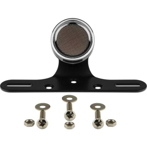 Motorcycle Retro LED Mesh Grill Tail Light License Plate Rear Brake Stop Signal Lighting with Bracket