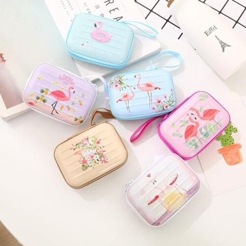 Flamgoing Unicorn Metal Storage Bag Case For Earphone Headphone Case Container Cable Earbuds Coin Storage Box Pouch Bag Holder