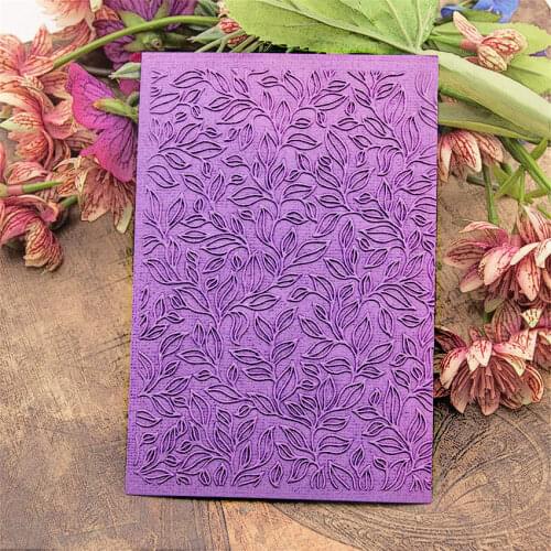 10.5x14.8cm Vine leaves Embossing folders Plastic bump Scrapbooking DIY Template Fondant indentation Cake Photo Album Card Make