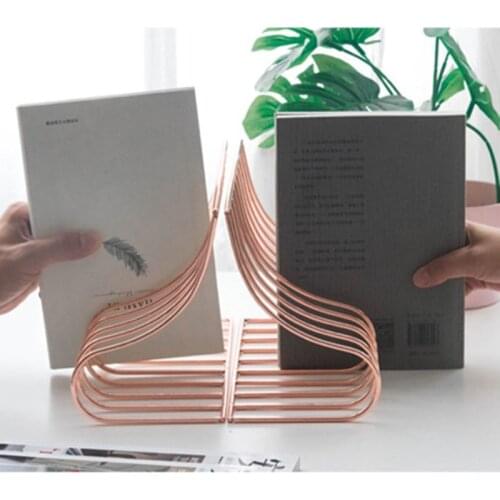 10 Grid File Storage Shelf Book Stand Bookend Wrought Iron Organizer Office Home Desk Storage Book Organizer Holder C26