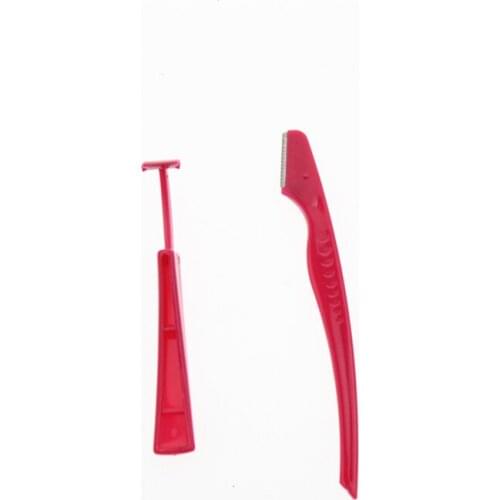 2Pcs/Set Eyebrow Sharpe Tool Kit Include 1pcs Eyebrow Knife Trimmer 1pcs Body Mane Hair Razor Remover For Women Girls