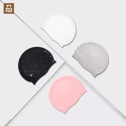 4 colors xiaomi youpin matte silicone swimming cap waterproof sports swimming cap ear protection adult men and women