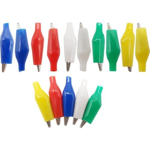 5/10Pcs 45mm G98 Alligator Clips Colorful Testing Probe Car Battery Insulation Electrical Test Crocodiles Clamps