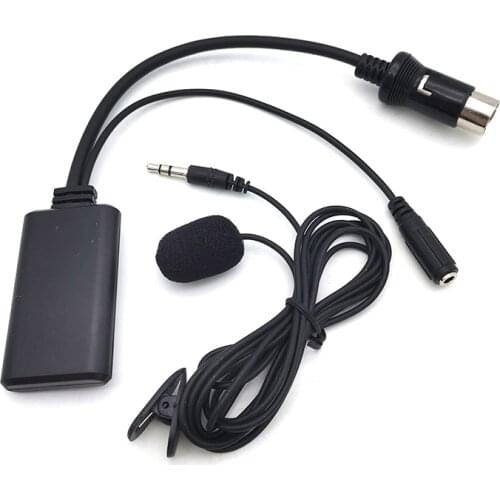 8 Pin Car Audio bluetooth Wireless Cable AUX Adapter with Microphone For Alpine KCM-123B M-BUS 9501 9503 9823 9825