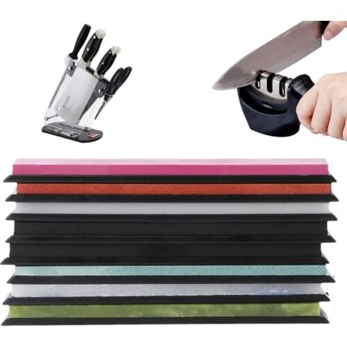8PCS Apex Pro Sharpener Whetstone Oilstone Holder Knife Sharpening Stone Set