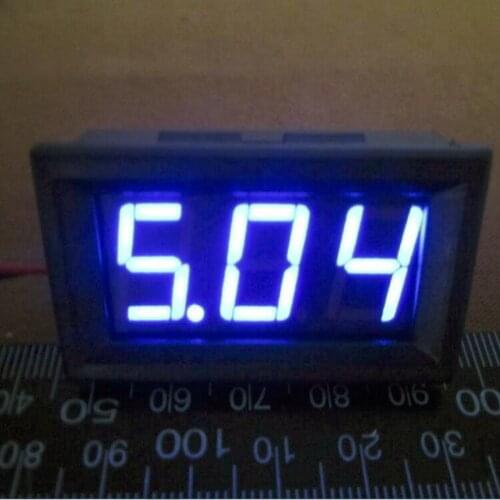 1pcs 0.56inch LCD DC 4.5-30V Blue LED Panel Meter Digital Voltmeter with Two-wire Electrical Instruments Voltage Meters