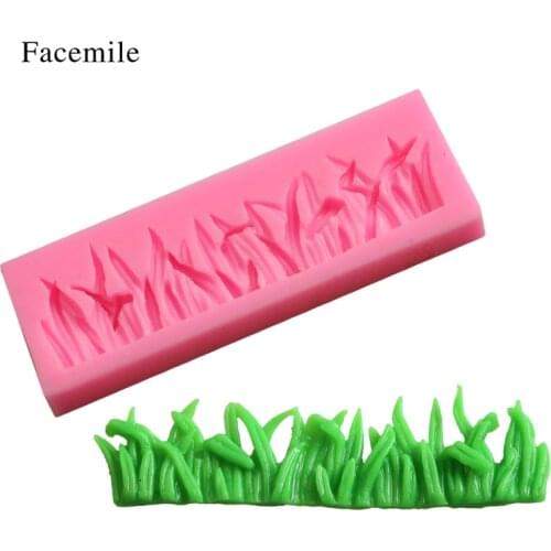 Facemile Grass Shape Cake Decor Silicone Mold Fondant Cookie Chocolate Mould Candy Cake Pudding Muffin Molds DIY Baking Tool