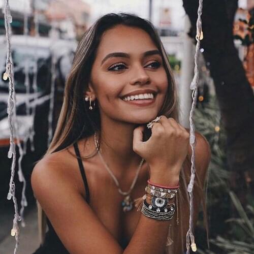 BLUESTAR Women Bracelet Turkish Evil Eye Bracelets Micro Pave Zircon Pulseras Mujer Handmade Crystal Bead Armband