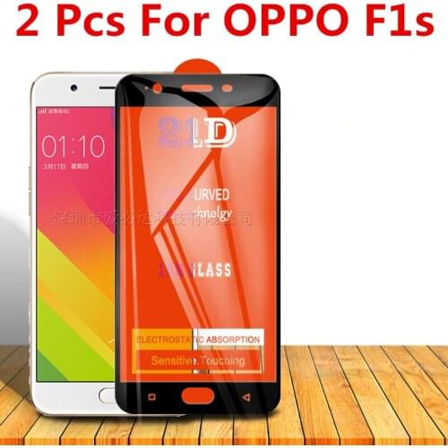 2 Pcs 21D Curved Tempered Glass For OPPO F1s Full Cover 11H Protective film Screen Protector For Oppo F1S