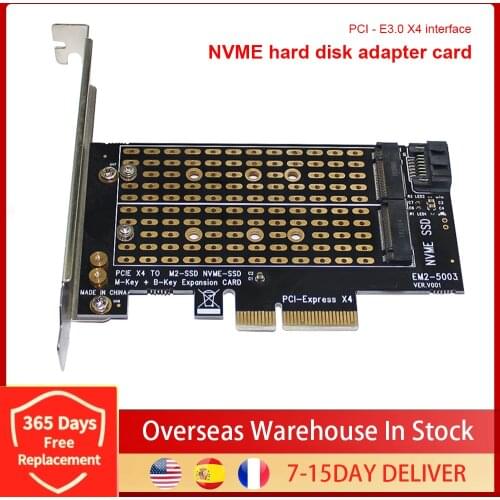 M.2 NVME To PCI-E 3.0 X4 High Speed Expansion Card NVME PCIE Adapter Add On Cards M.2 NGFF M Key SSD Adapter For CHIA Mining