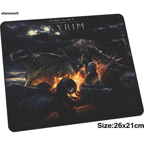 Skyrim mousepad 26x21cm gaming mouse pad big gamer mat thick game computer desk padmouse keyboard New arrival play mats