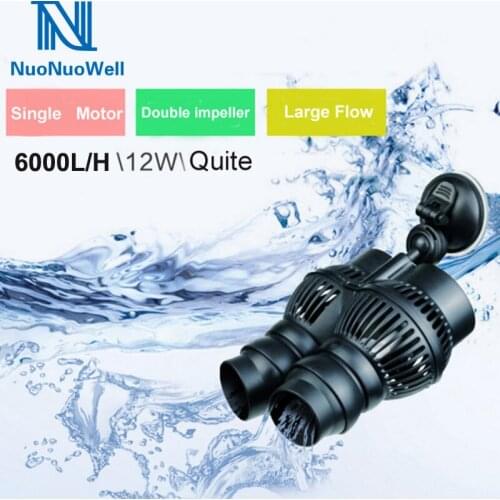 NuoNuoWell Aquarium Water Wave Maker Pump Powerhead Circulation Suction Mount 6000L/H 220-240V