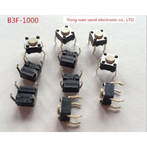 NEW B3F-1000 B3F1000 0.98N Micro light touch switch button Key switch DIP4 Free shipping