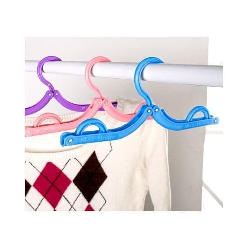 Single pole type folding plastic hangers folding travel cloth hangers 48*11cm free shipping