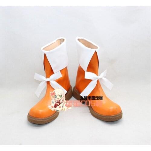 LoveLive! Love Live Sunny Day Song Hoshizora Rin Orange Cosplay Shoes Boots X002
