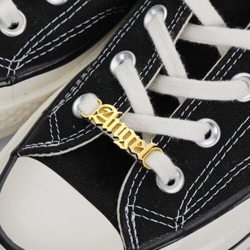 Custom Name Shoe-buckle Personalized Stainless Steel Nameplate Buckie Gold Silver Color Charm Shoe Accessories Fashion Jewelry