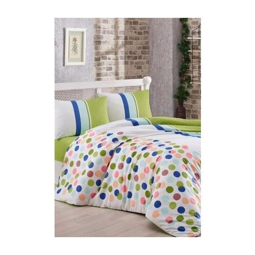 Spotted Colorful Design 240x220cm King size 4 PCS 100% Cotton Bedding set
