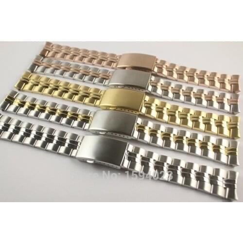 20mm T101410A T101410 T101417 New Watch Parts Male models Golden Watch Band Solid Stainless Steel band For T101