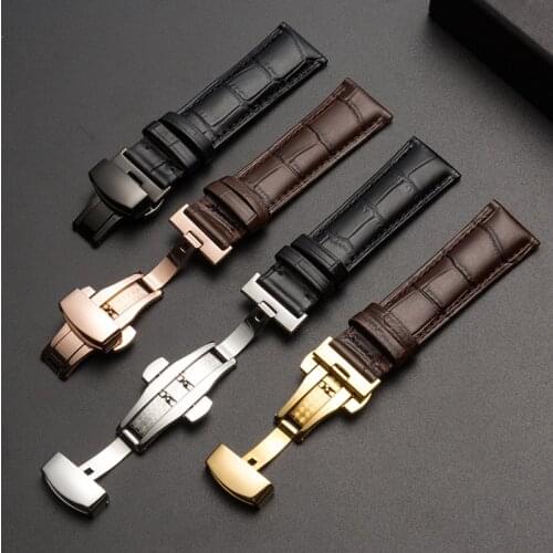 Watchband 12mm 14mm 16mm 18mm 19mm 20mm 21mm 22mm 23mm 24mm Calfskin Genuine Leather Watch Band Strap for Tissot Seiko samsung